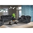 Picket House Furnishings Amias 2PC Living Room Set in Pebble Black
