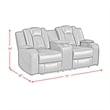 Picket House Furnishings Amias 2PC Living Room Set in Pebble Black