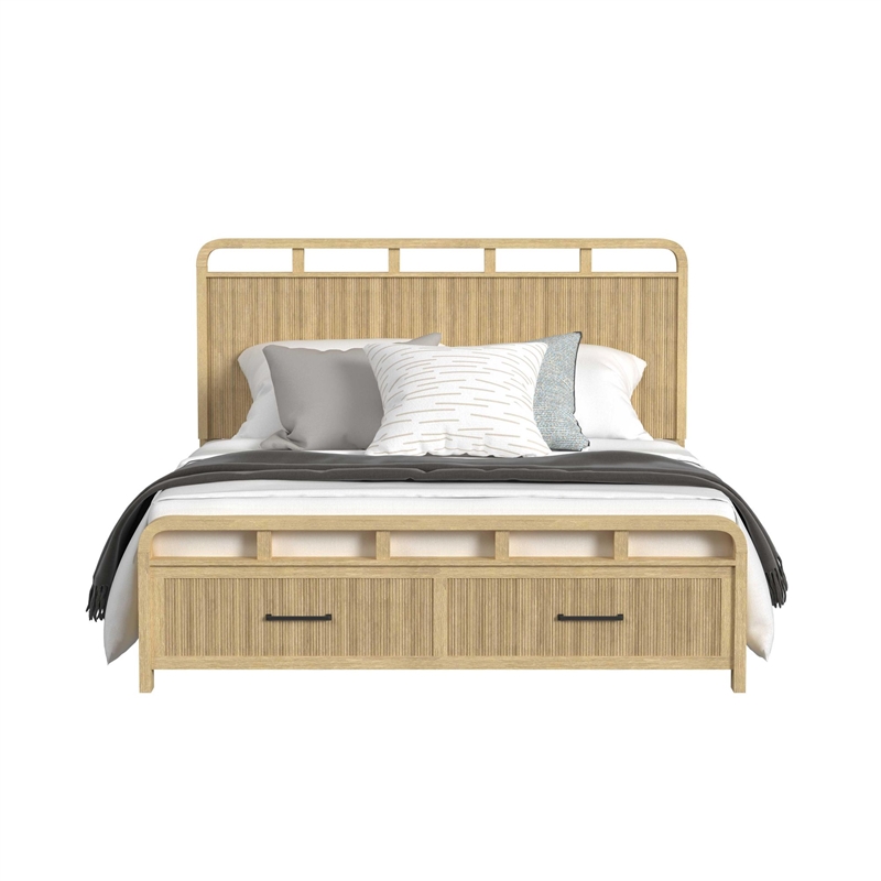 Picket House Furnishings Woodridge King Storage Bed in Natural