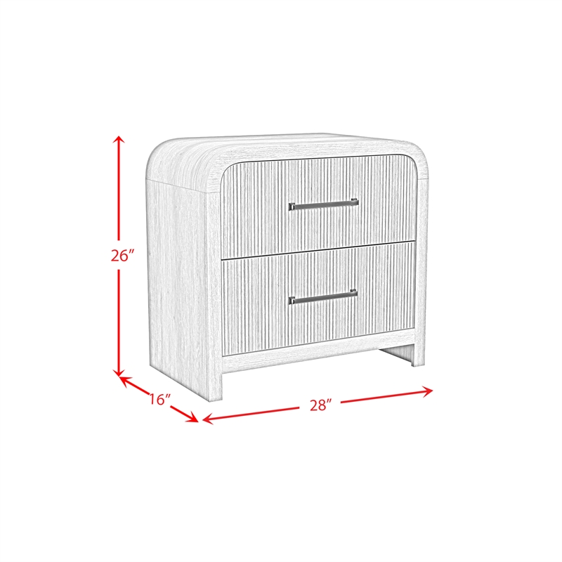 Picket House Furnishings Woodridge 2-Drawer Nightstand with USB in Natural