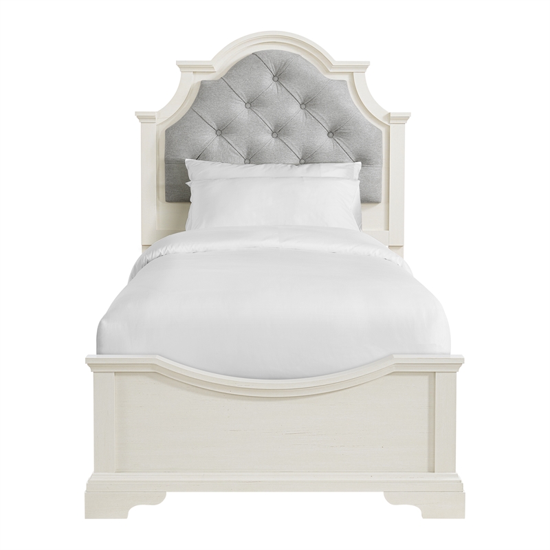 Picket House Furnishings Ulysses Youth Twin UPH Bed in White