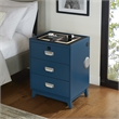 Picket House Furnishings Azura Nightstand with Electronic Features in Blue