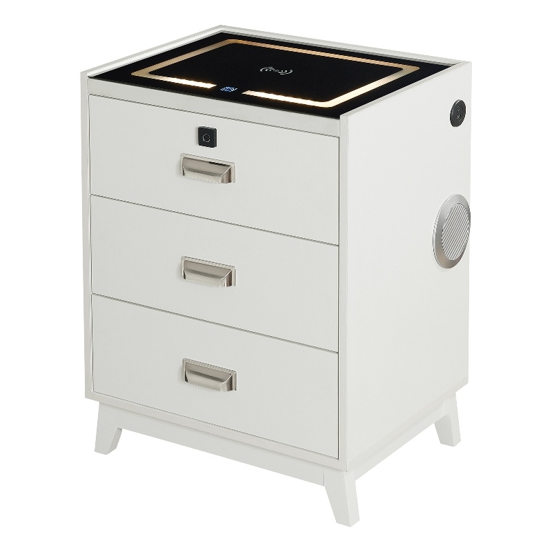 Picket House Furnishings Azura Nightstand with Electronic Features in White