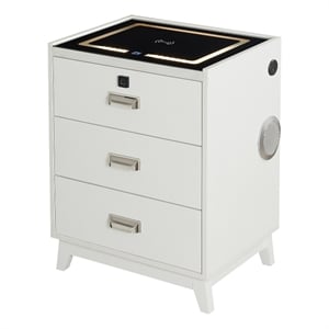 Picket House Furnishings Azura Nightstand with Electronic Features in White