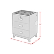 Picket House Furnishings Azura Nightstand with Electronic Features in Black