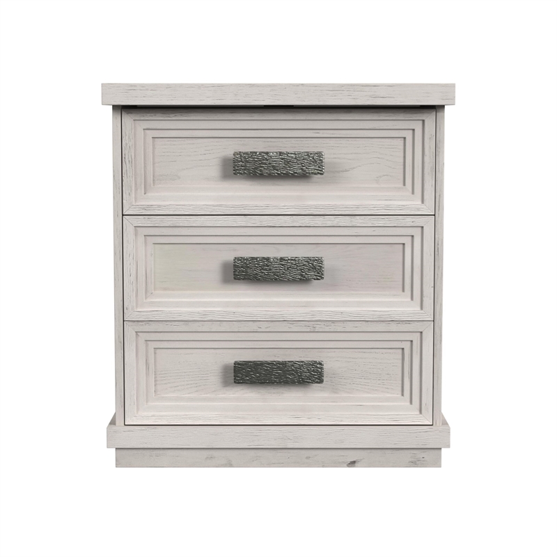 Picket House Furnishings Rhiannon 3-Drawer Nightstand with USB in Antique White