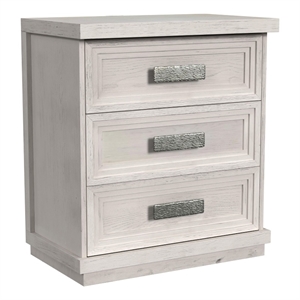 Picket House Furnishings Rhiannon 3-Drawer Nightstand with USB in Antique White