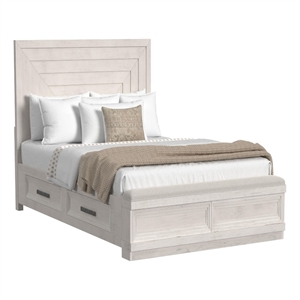 Picket House Furnishings Rhiannon Queen Storage Bed in Antique White