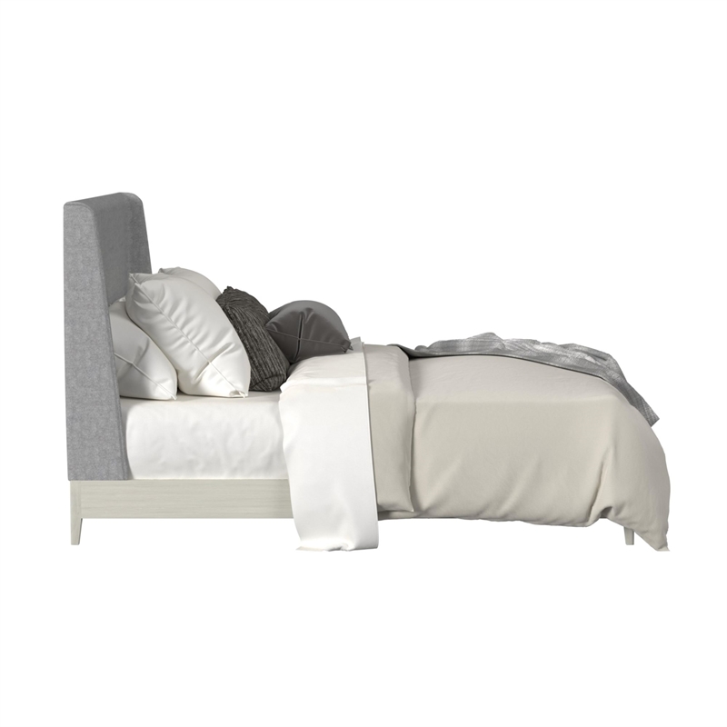 Picket House Furnishings Clare Full UPH Bed with Grey Fabric in Almond