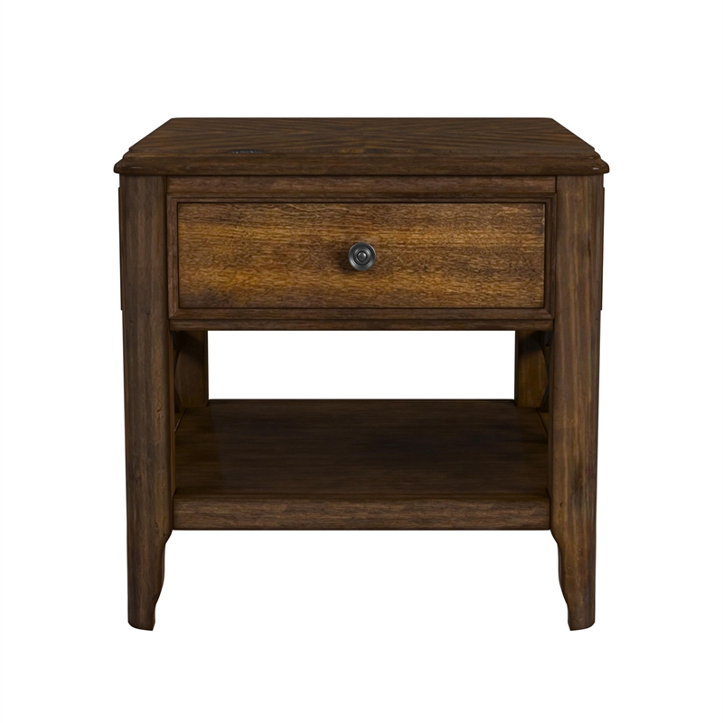 Picket House Furnishings Stark End Table in Cherry