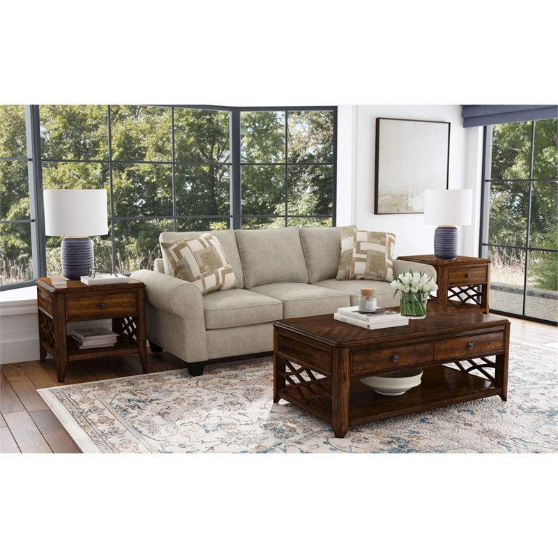 Picket House Furnishings Stark End Table in Cherry