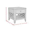 Picket House Furnishings Stark End Table in Cherry