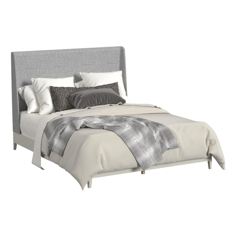 Picket House Furnishings Clare King UPH Bed with Grey Fabric in Almond