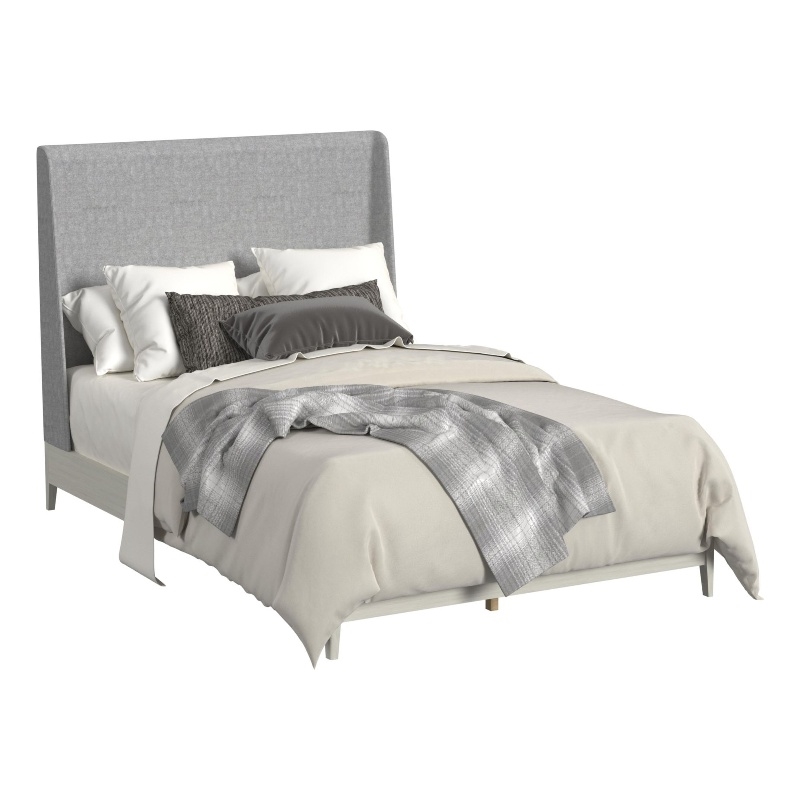 Picket House Furnishings Clare Queen UPH Bed with Grey Fabric in Almond