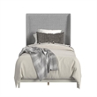 Picket House Furnishings Clare Twin UPH Bed with Grey Fabric in Almond