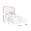 Picket House Furnishings Clare Twin UPH Bed with Grey Fabric in Almond