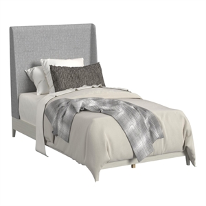 Picket House Furnishings Clare Twin UPH Bed with Grey Fabric in Almond