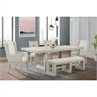 Picket House Furnishings Rhiannon Dining Bench in Antique White