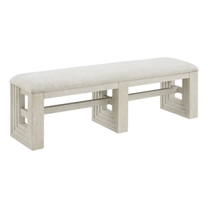 Picket House Furnishings Rhiannon Dining Bench in Antique White