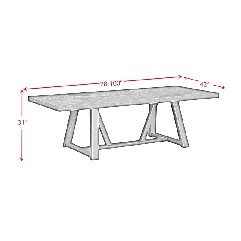 Picket House Furnishings Pinnacle Dining Table with 22