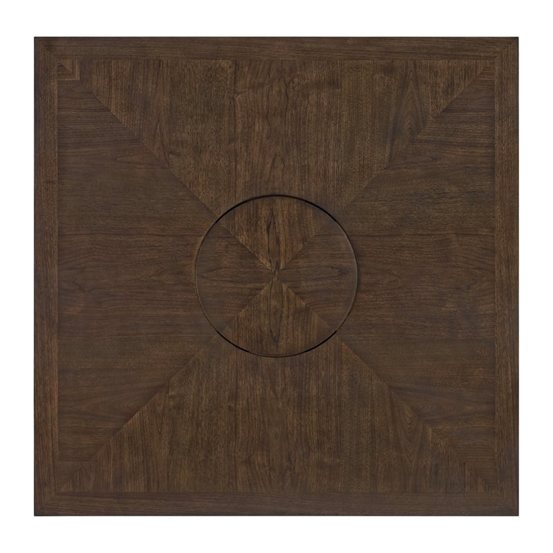 Picket House Furnishings Hester Square Counter Table with Lazy Susan in Brown