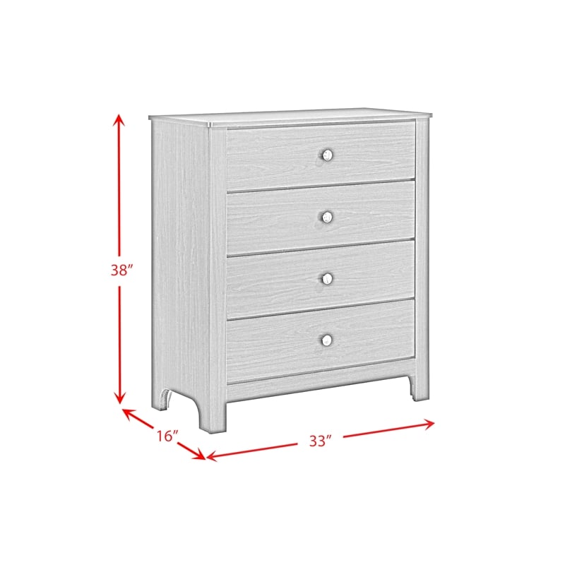 Picket House Furnishings Santino 4-Drawer Chest in Espresso