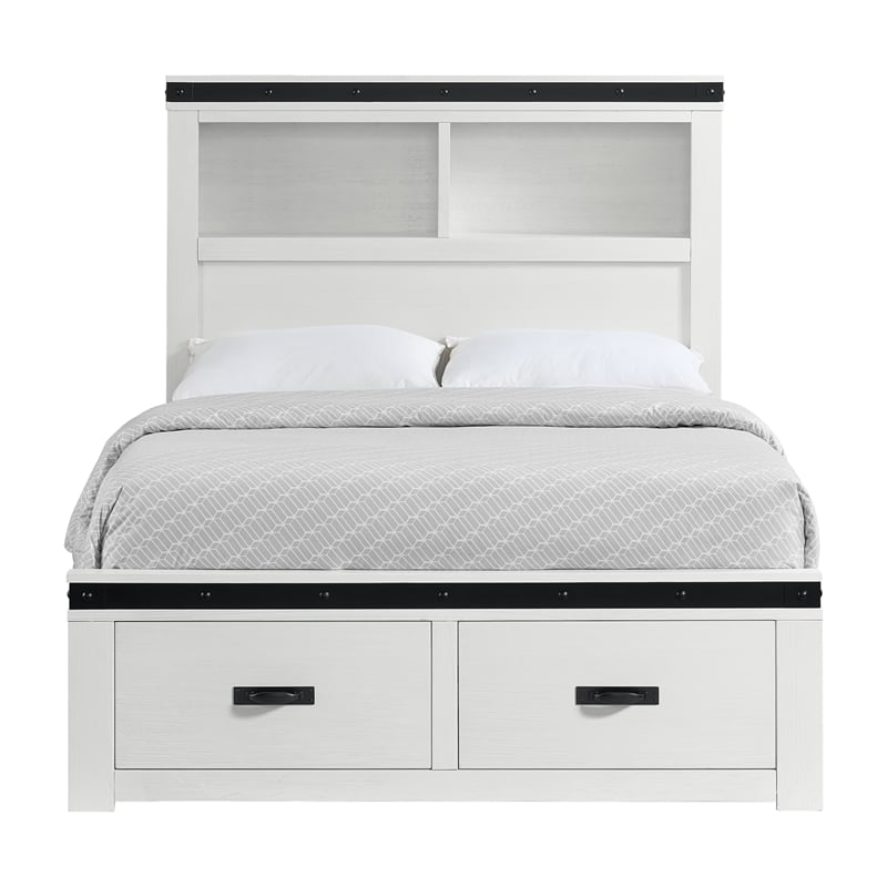 Picket House Furnishings Montauk Youth Full Platform Storage Bed in White