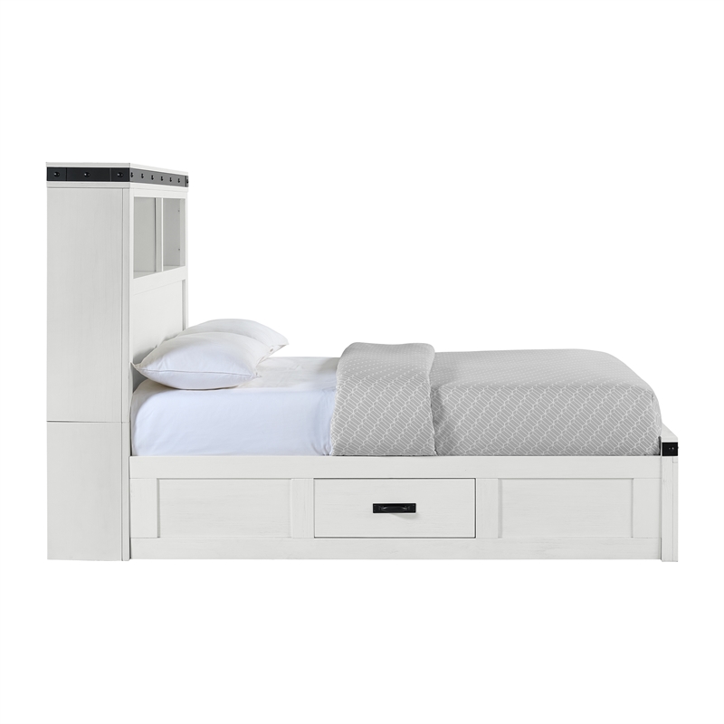 Picket House Furnishings Montauk Youth Full Platform Storage Bed in White
