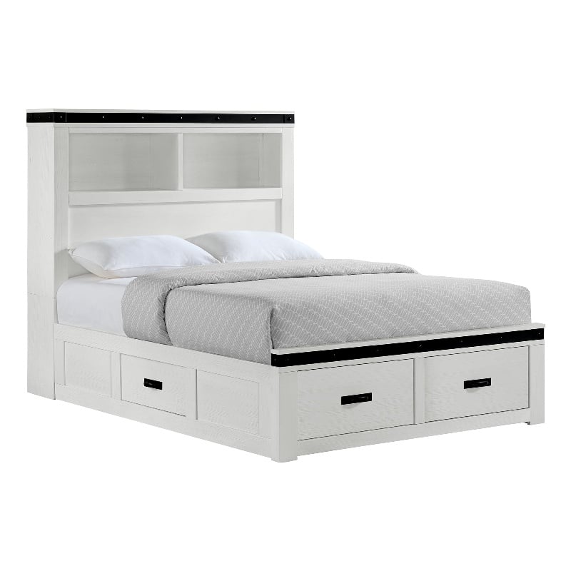 Picket House Furnishings Montauk Youth Full Platform Storage Bed in White