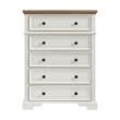 Picket House Furnishings Ulysses Youth 5-Drawer Chest in Brown and White