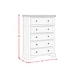 Picket House Furnishings Ulysses Youth 5-Drawer Chest in Brown and White