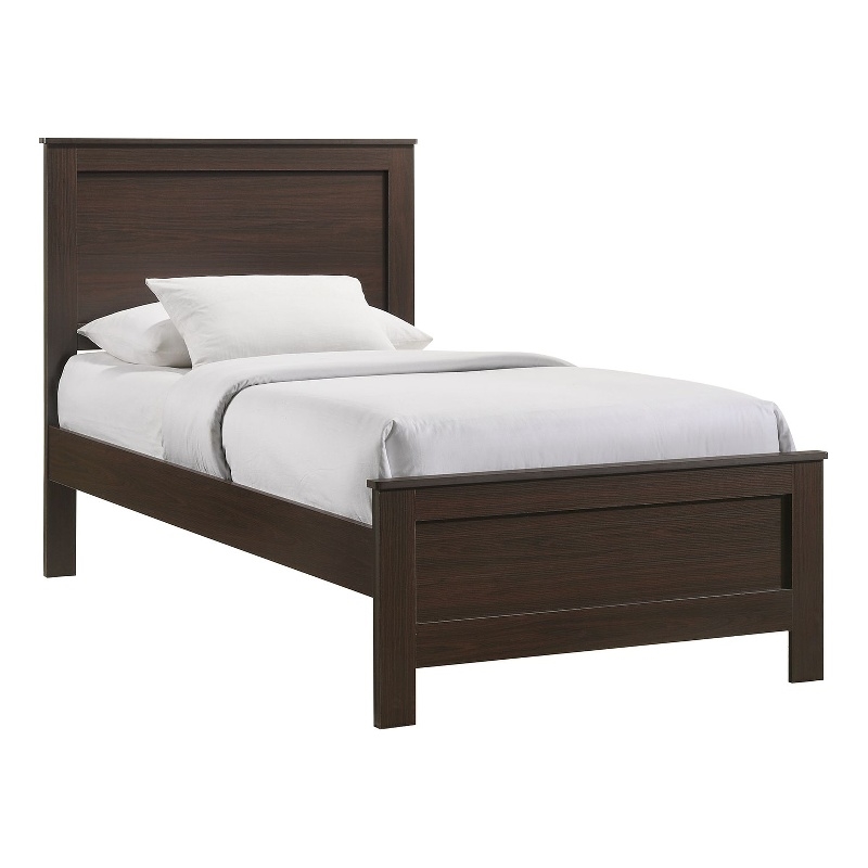 Picket House Furnishings Santino Twin Panel Bed in Espresso