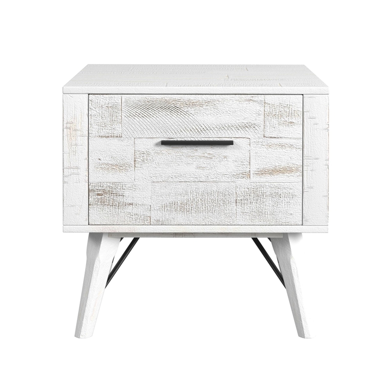 Picket House Furnishings Westwood End Table in Rustic White