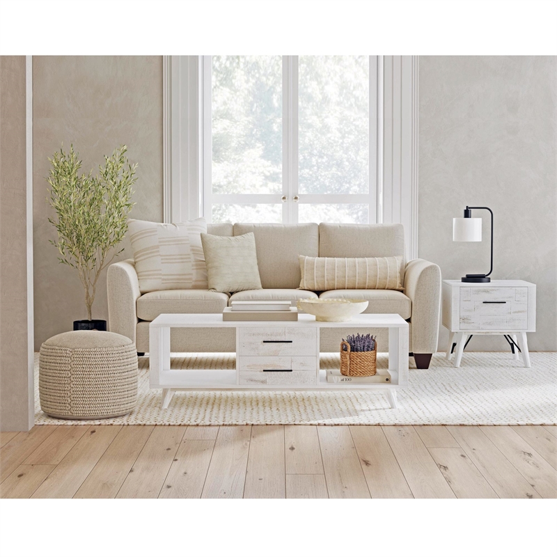Picket House Furnishings Westwood End Table in Rustic White