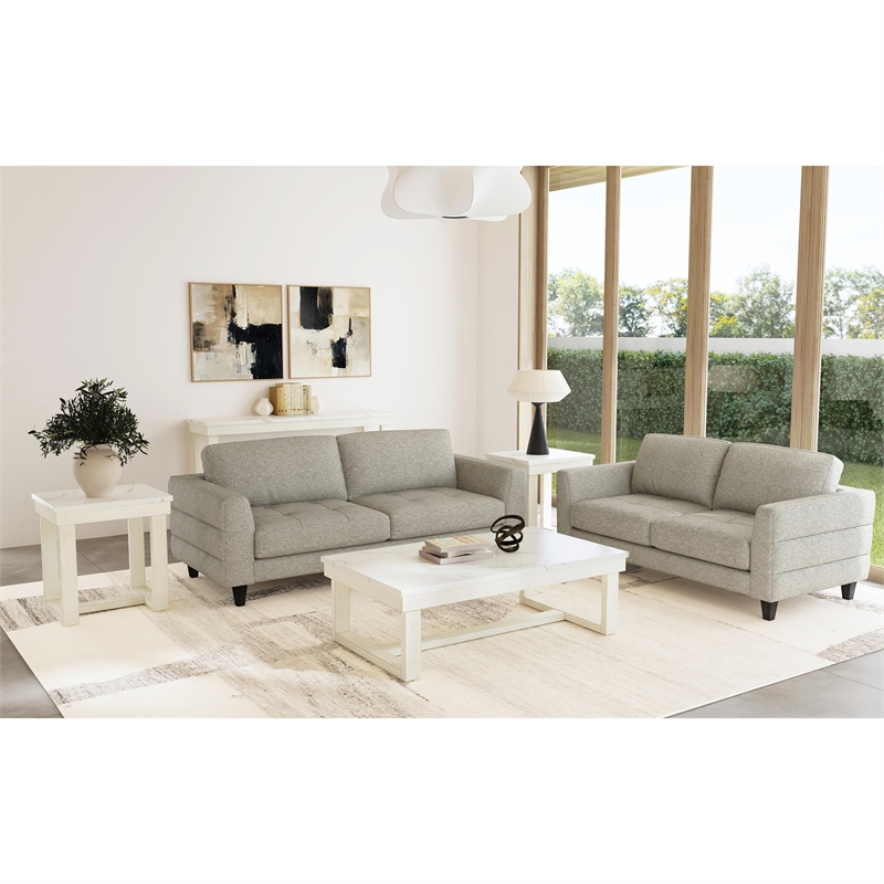 Picket House Furnishings Jocelyn Sofa Table in Brushed White