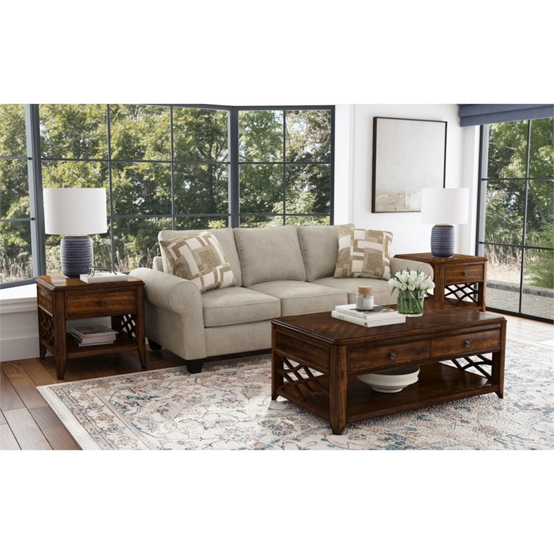 Picket House Furnishings Stark Lift-Top Coffee Table in Cherry