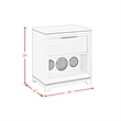 Picket House Furnishings Xena 1-Drawer Nightstand with Speaker and USB in White