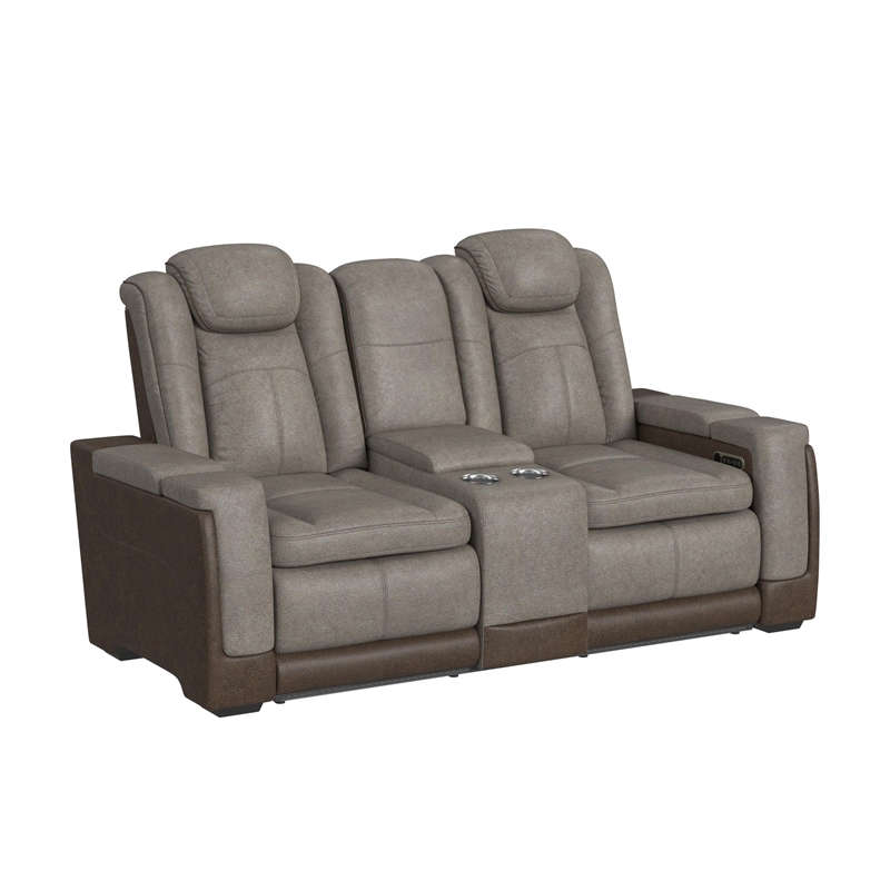 Picket House Furnishings Niven 2PC Living Room Set in Rocky Grey/Brown