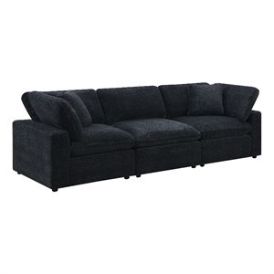 picket house furnishings haven modular 3pc living room set in zaftag ebony