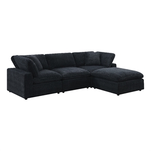 picket house furnishings haven modular 4pc living room set in zaftag ebony