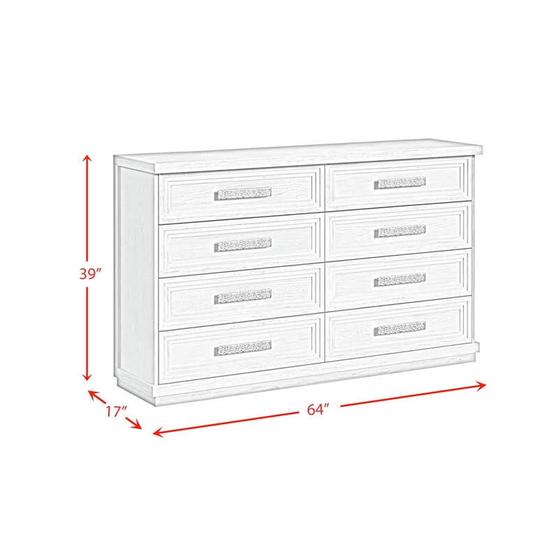Picket House Furnishings Rhiannon 8-Drawer Dresser in Antique White