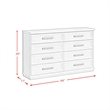 Picket House Furnishings Rhiannon 8-Drawer Dresser in Antique White