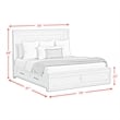 Picket House Furnishings Rhiannon King Storage 3PC Bedroom Set in Antique White