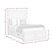 Picket House Furnishings Rhiannon Queen Storage 3PC Bedroom Set in Antique White