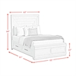 Picket House Furnishings Rhiannon Queen Storage 5PC Bedroom Set in Antique White
