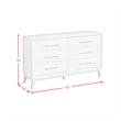 Picket House Furnishings Clare 6-Drawer Dresser in Almond