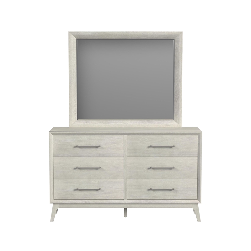 Picket House Furnishings Clare Dresser and Mirror Set in Almond