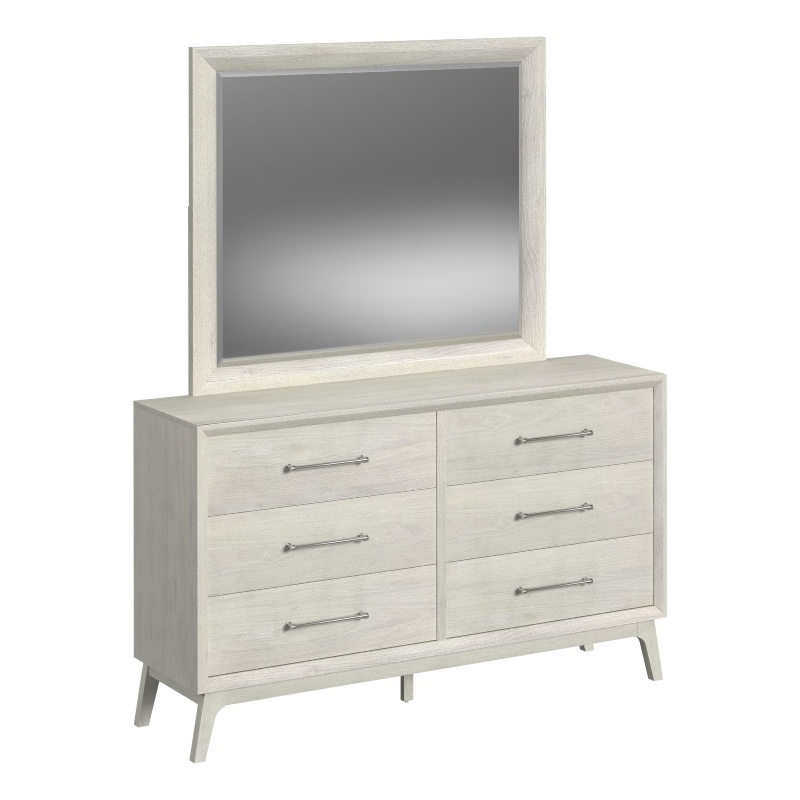 Picket House Furnishings Clare Dresser and Mirror Set in Almond