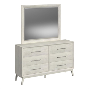 Picket House Furnishings Clare Dresser and Mirror Set in Almond