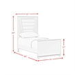 Picket House Furnishings Xena Twin UPH Bed with Lights in White